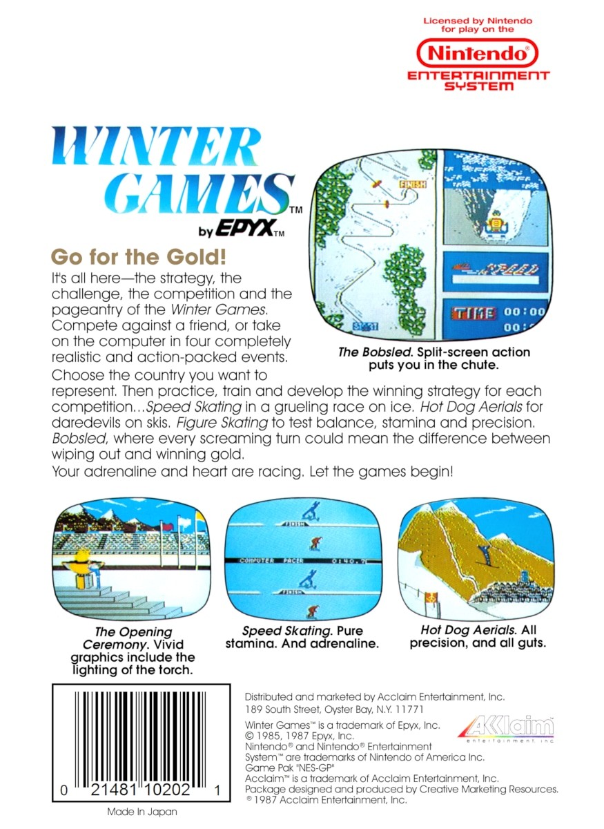 Capa do jogo Winter Games