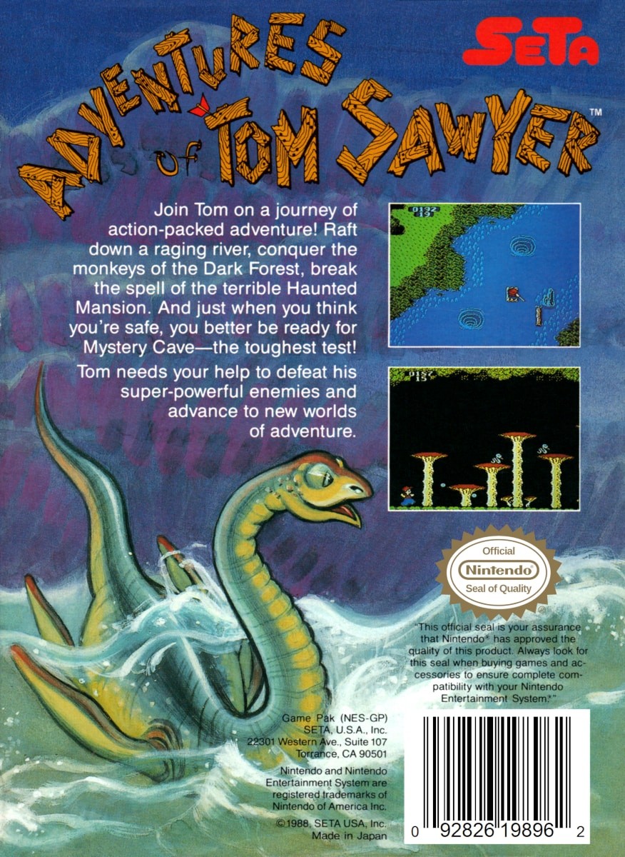 Capa do jogo Adventures of Tom Sawyer