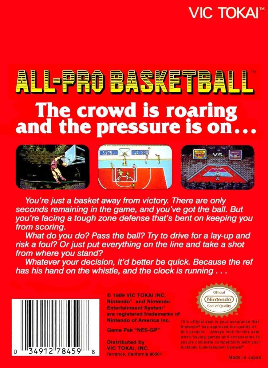 Capa do jogo All-Pro Basketball