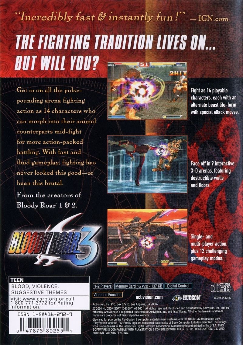 Capa do jogo Bloody Roar 3