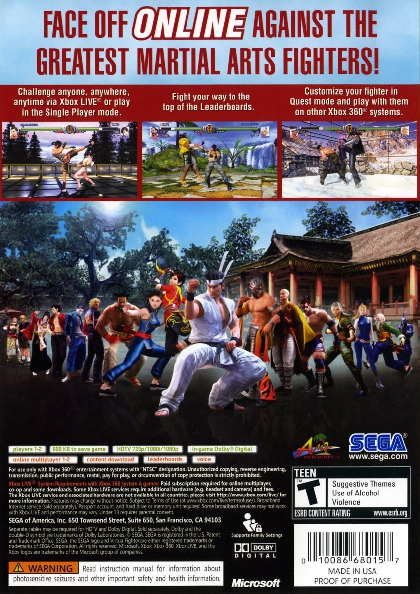 Capa do jogo Virtua Fighter 5 Online