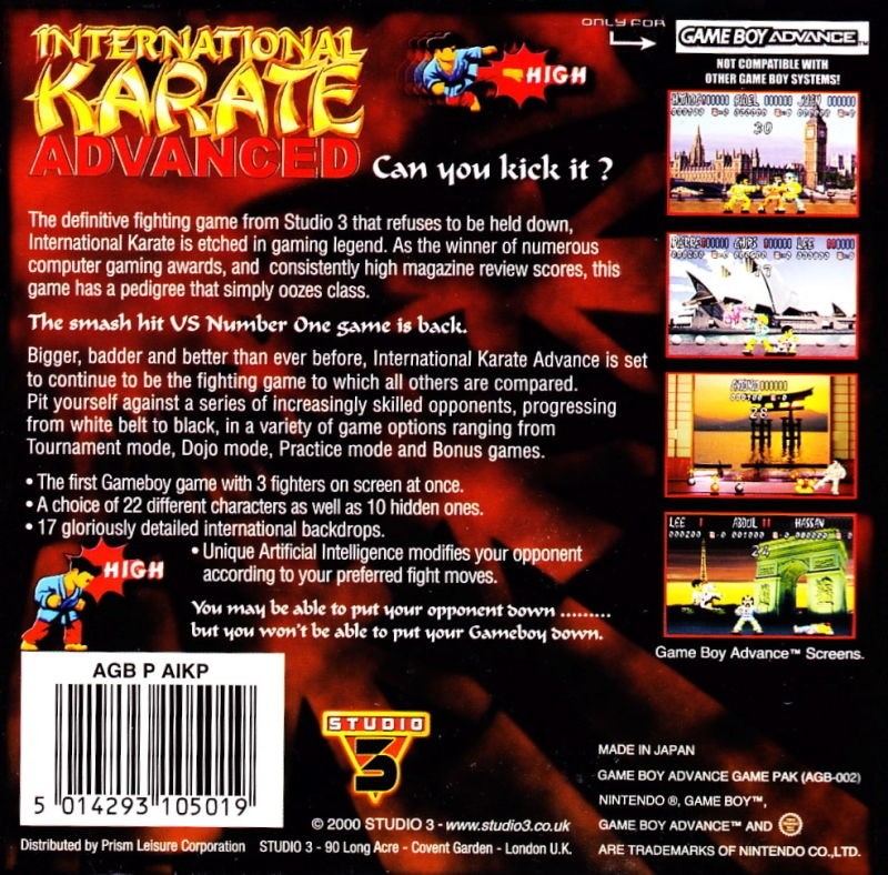Capa do jogo International Karate Advanced