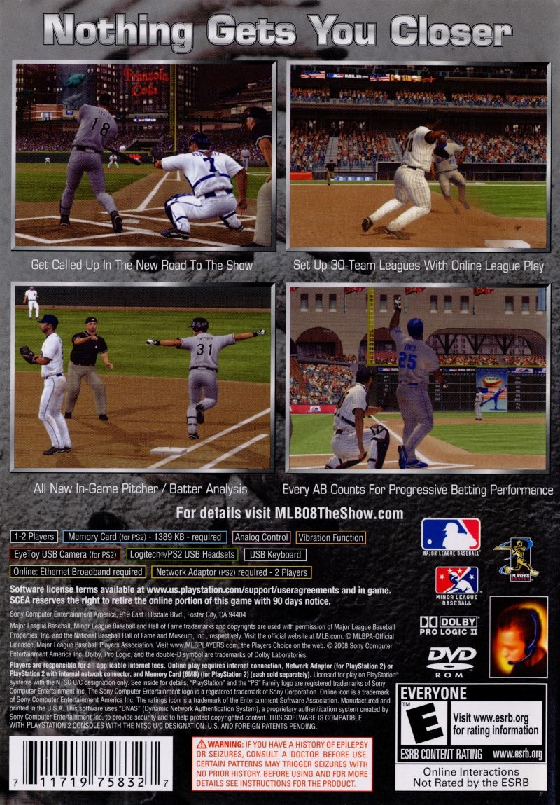 Capa do jogo MLB 08: The Show
