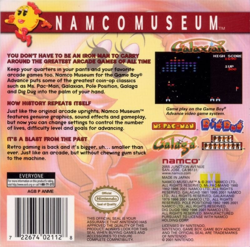 Capa do jogo Namco Museum