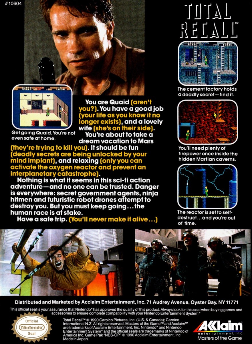 Capa do jogo Total Recall