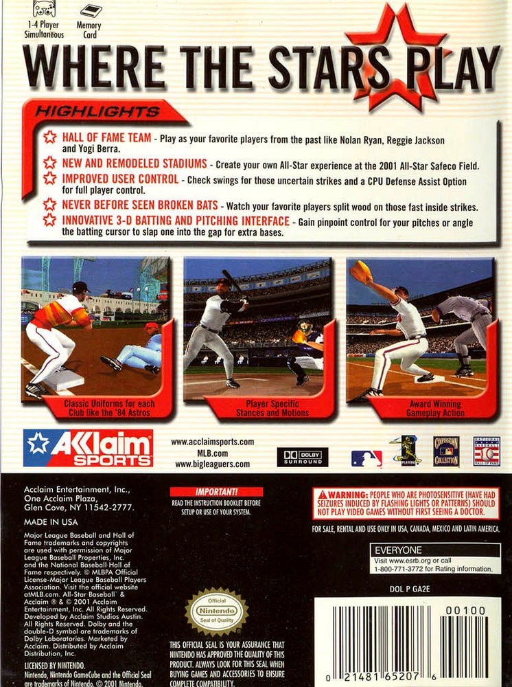 Capa do jogo All-Star Baseball 2002