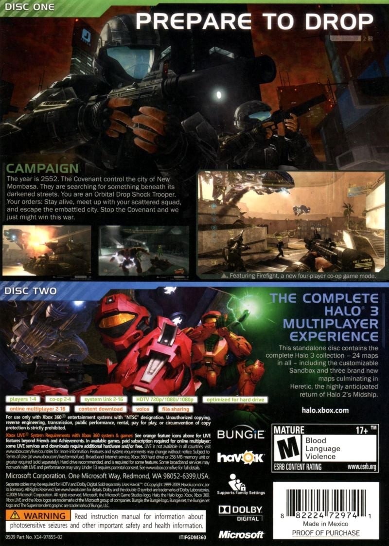Capa do jogo Halo 3: ODST