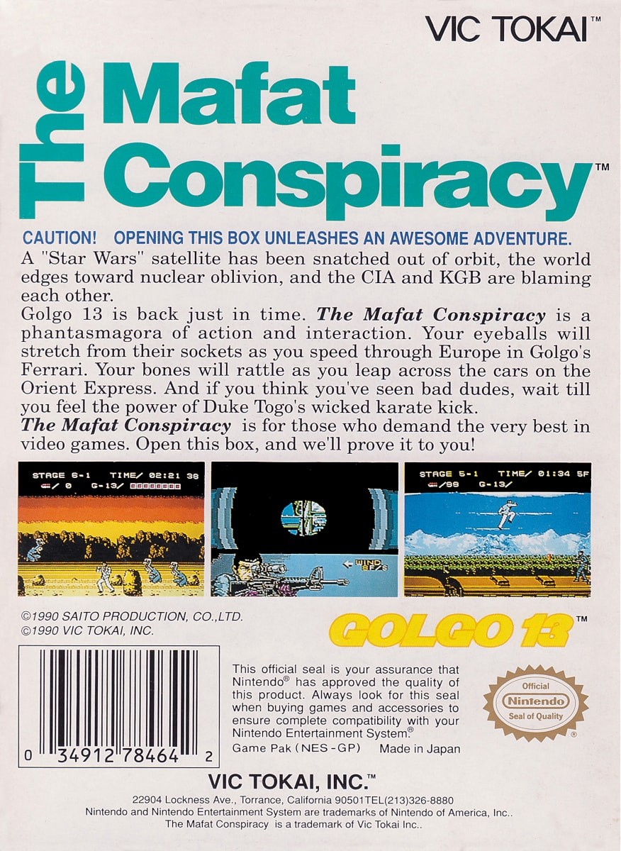 Capa do jogo The Mafat Conspiracy