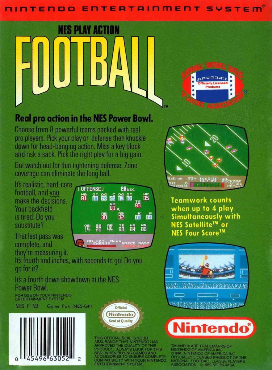 Capa do jogo NES Play Action Football