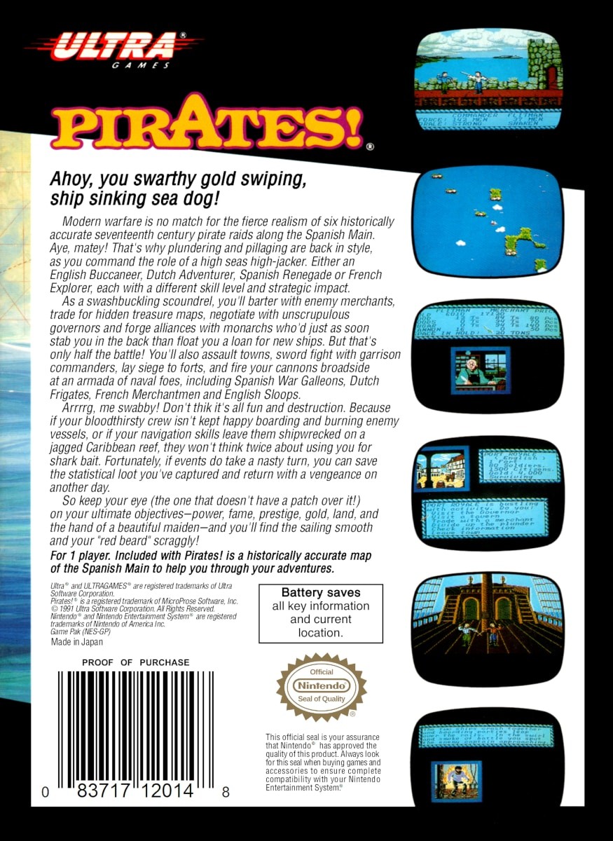 Capa do jogo Pirates!