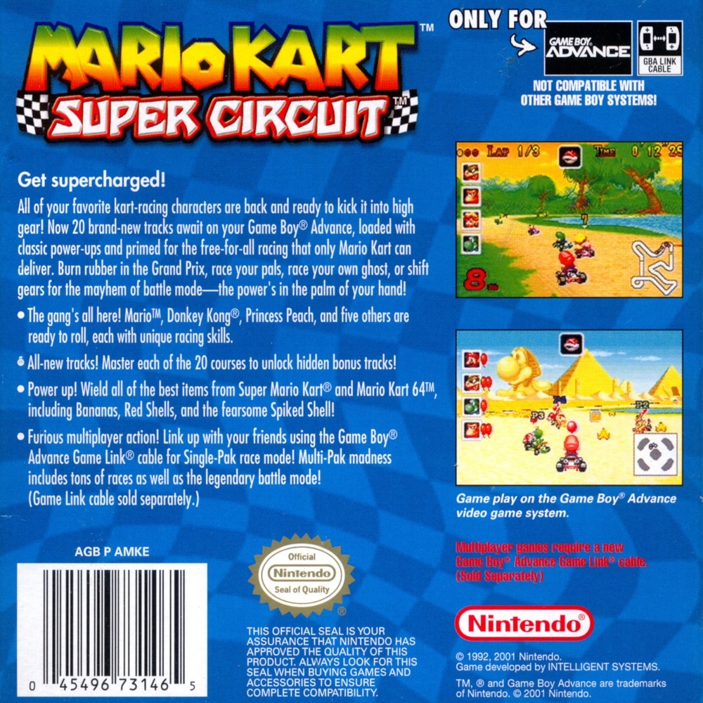 Capa do jogo Mario Kart: Super Circuit