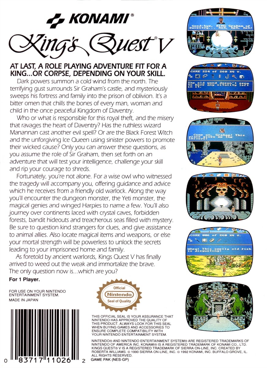 Capa do jogo Kings Quest V