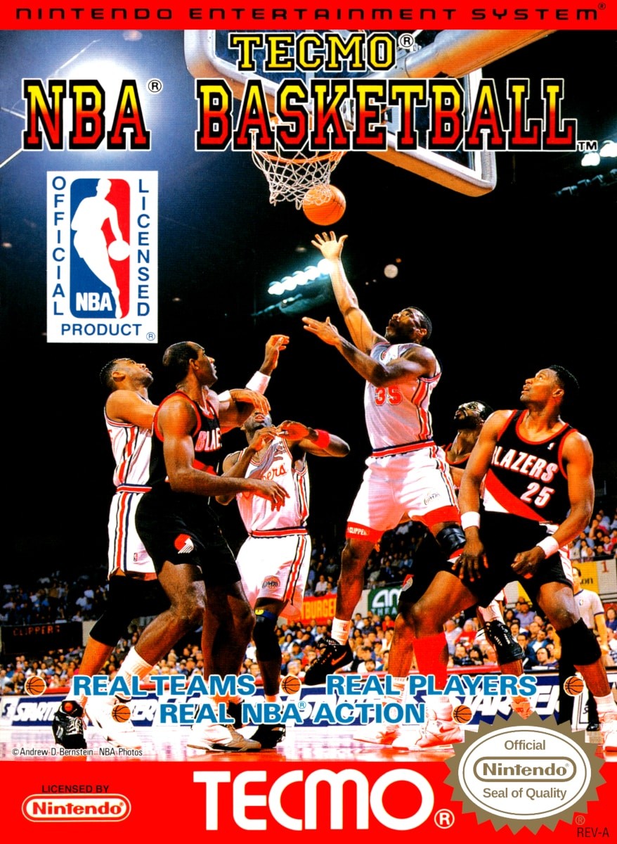 Capa do jogo Tecmo NBA Basketball