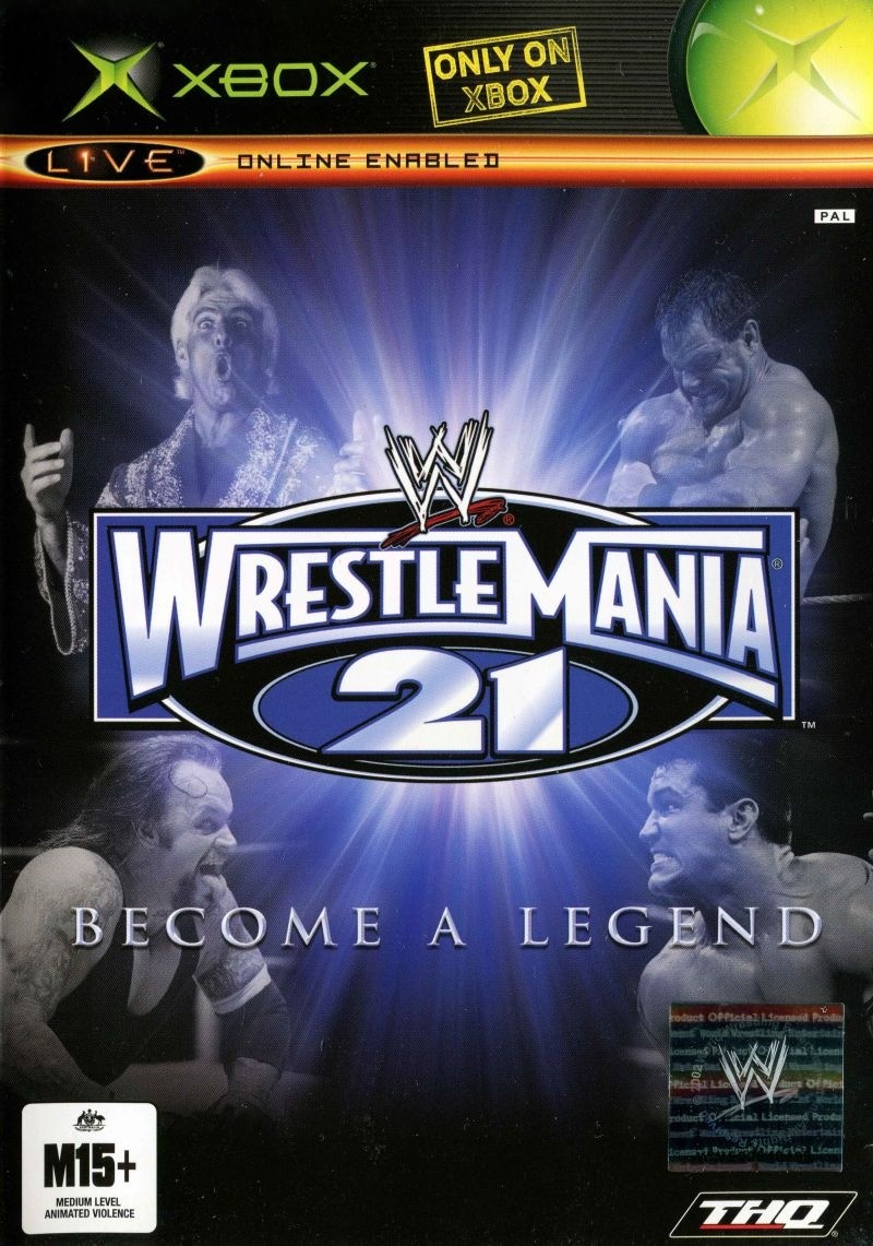 Capa do jogo WWE WrestleMania 21
