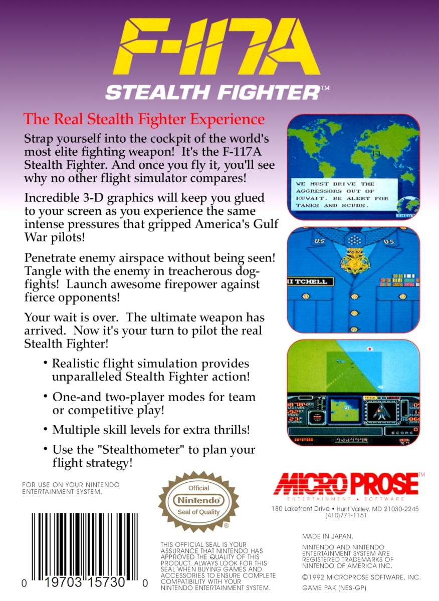 Capa do jogo F-117A Stealth Fighter