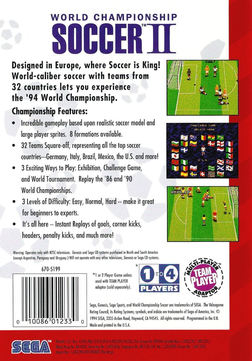 Capa do jogo World Championship Soccer II