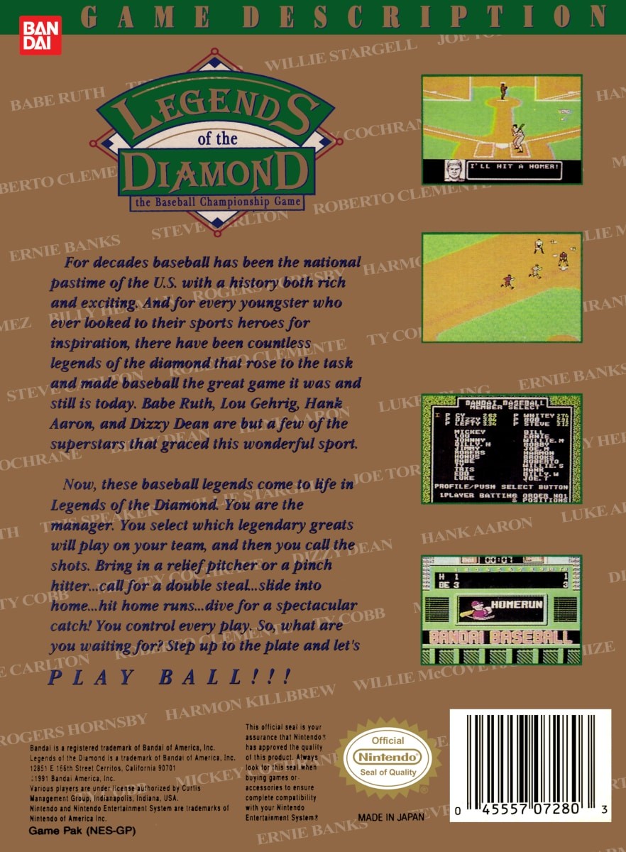 Capa do jogo Legends of the Diamond