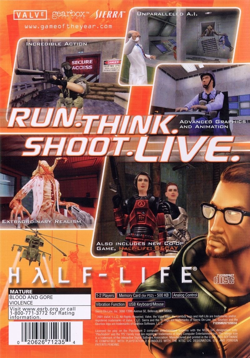 Capa do jogo Half-Life