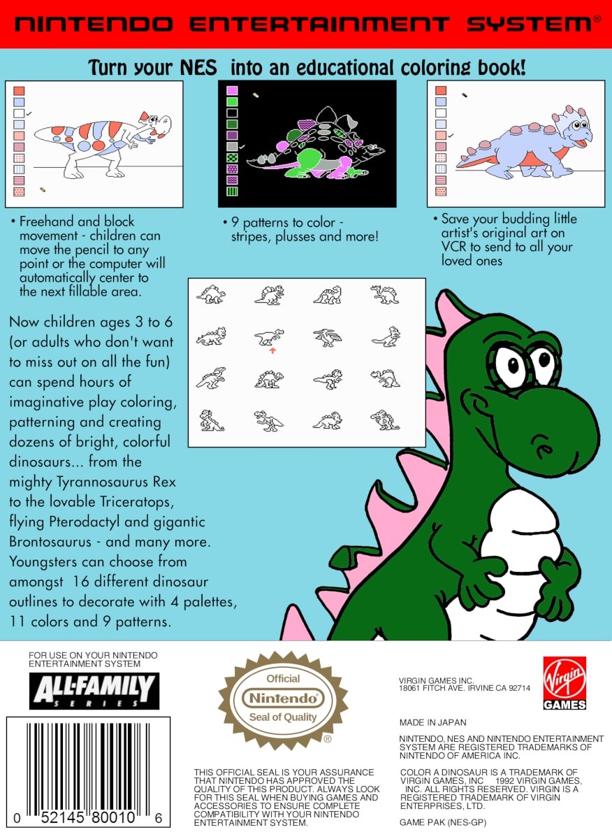 Capa do jogo Color a Dinosaur