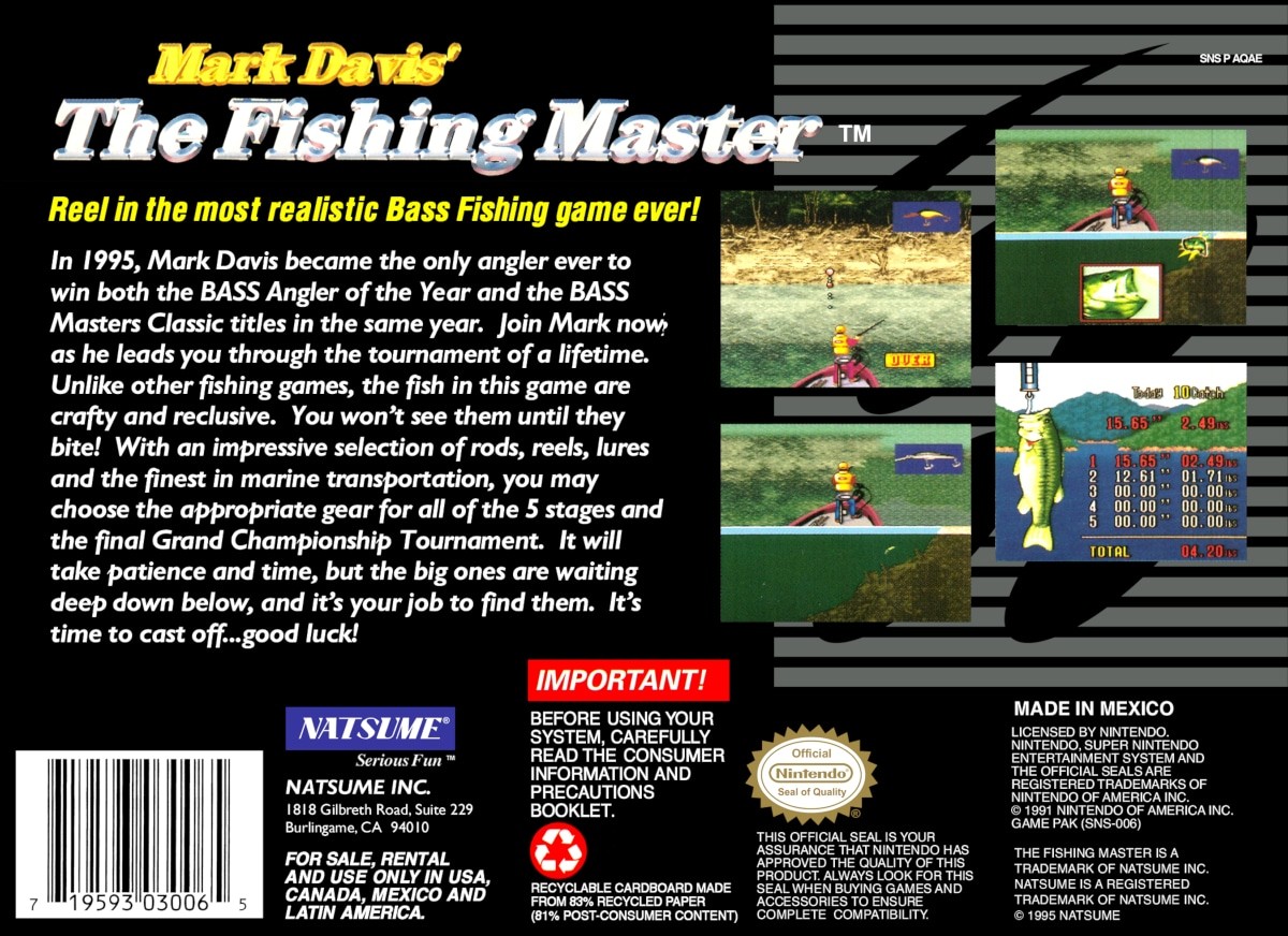 Capa do jogo Mark Davis The Fishing Master