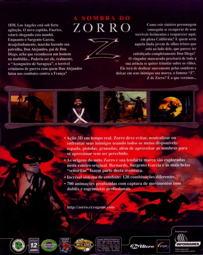 Capa do jogo The Shadow of Zorro