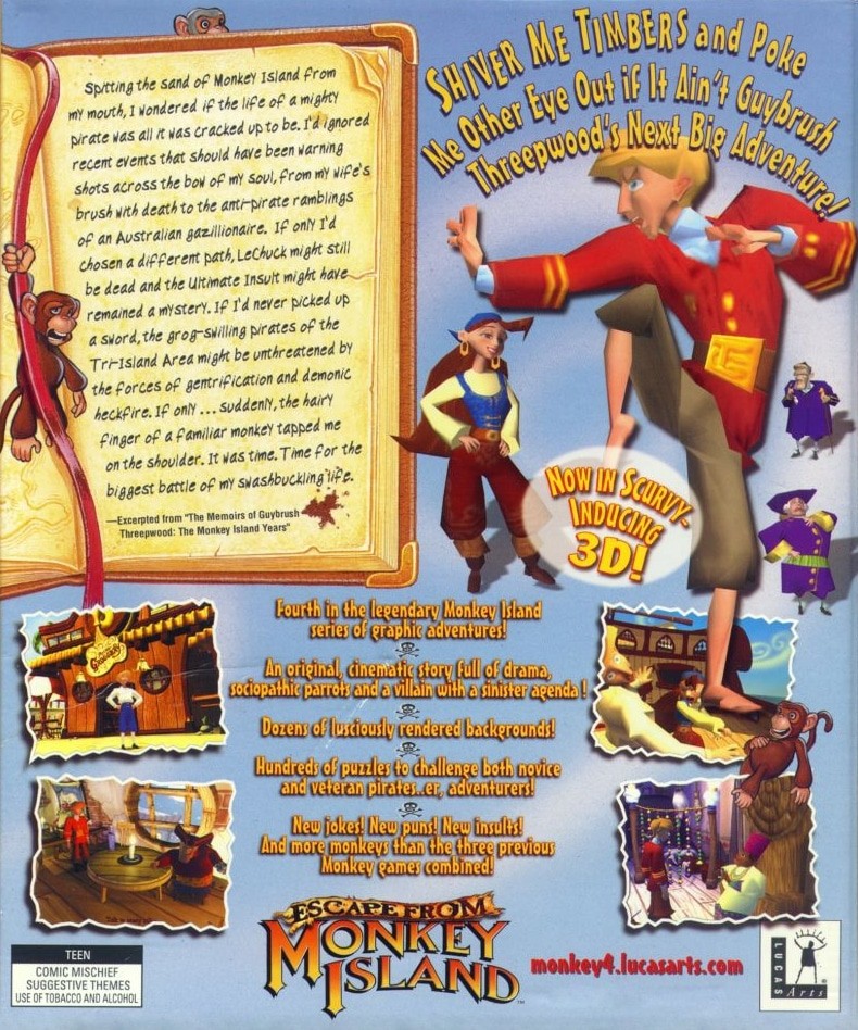 Capa do jogo Escape from Monkey Island