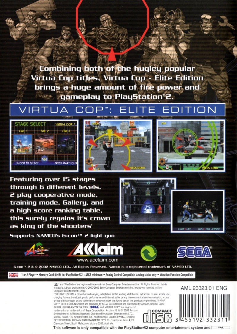 Capa do jogo Virtua Cop: Elite Edition