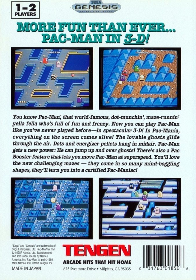 Capa do jogo Pac-Mania