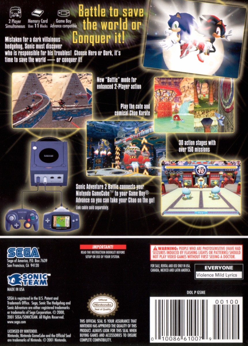 Capa do jogo Sonic Adventure 2: Battle