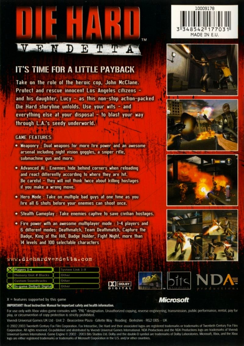 Capa do jogo Die Hard: Vendetta