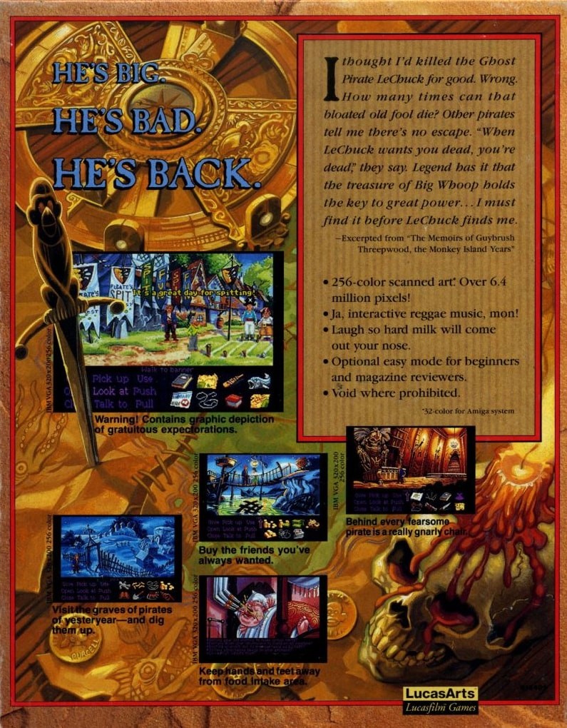 Capa do jogo Monkey Island 2: LeChucks Revenge
