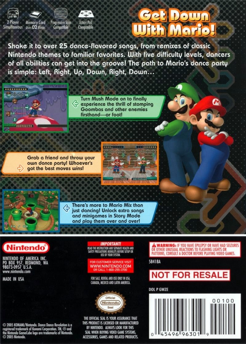 Capa do jogo Dance Dance Revolution: Mario Mix