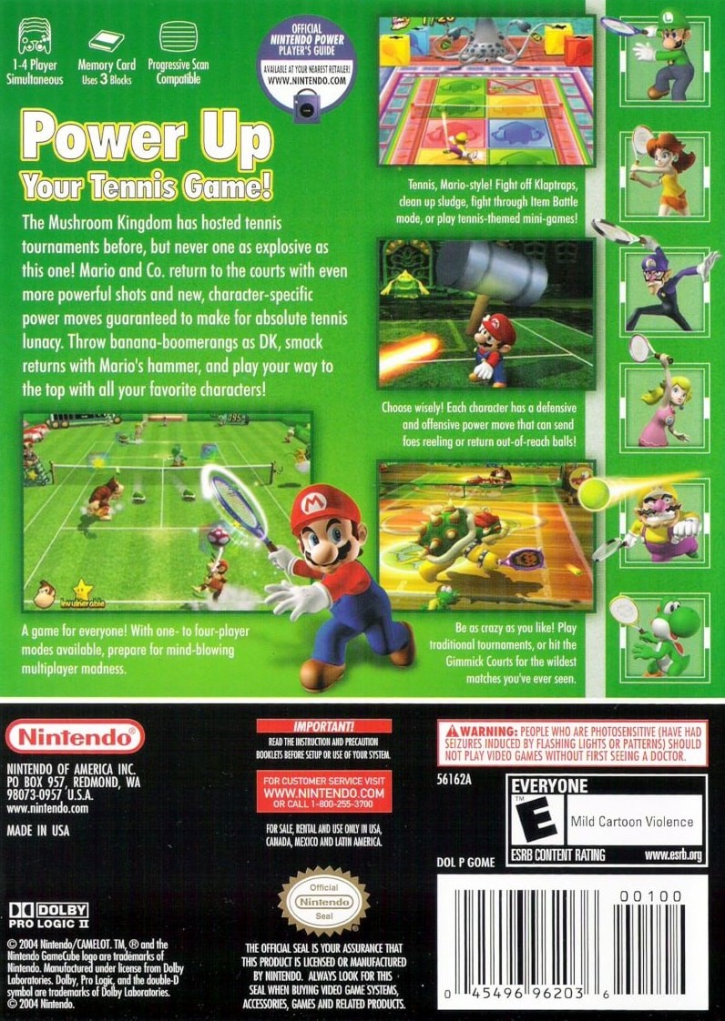 Capa do jogo Mario Power Tennis