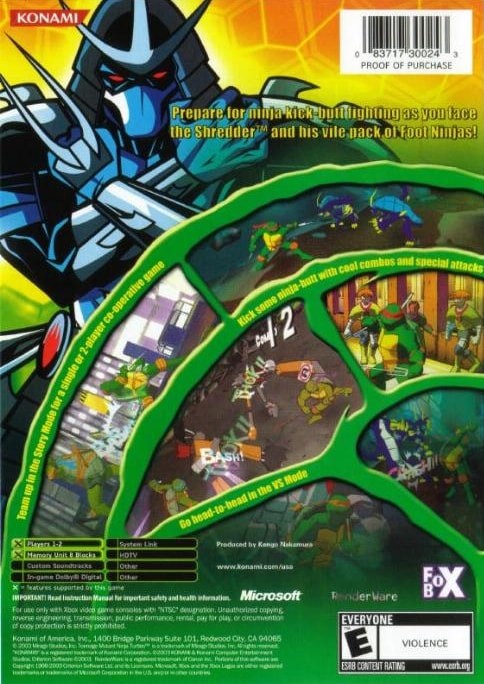 Capa do jogo Teenage Mutant Ninja Turtles