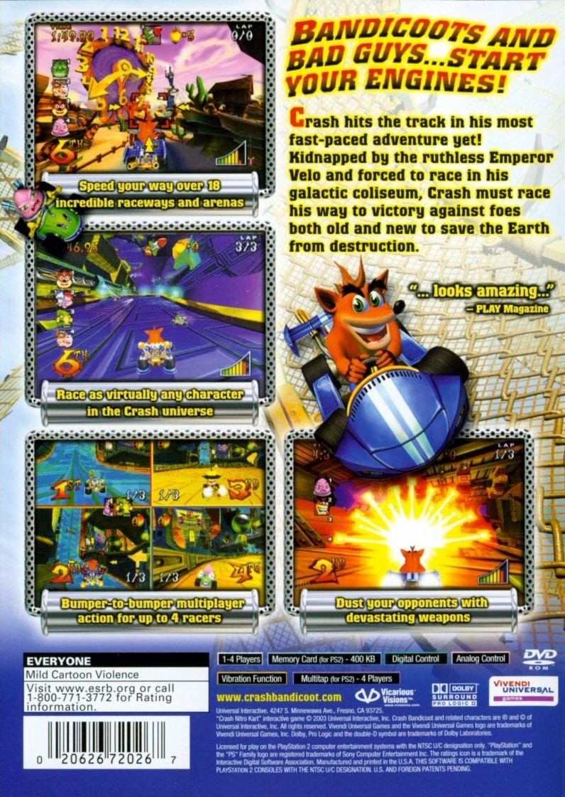 Capa do jogo Crash Nitro Kart