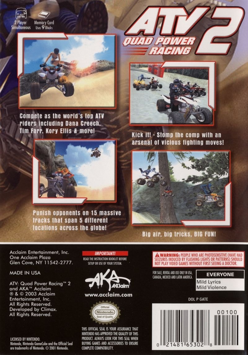 Capa do jogo ATV: Quad Power Racing 2