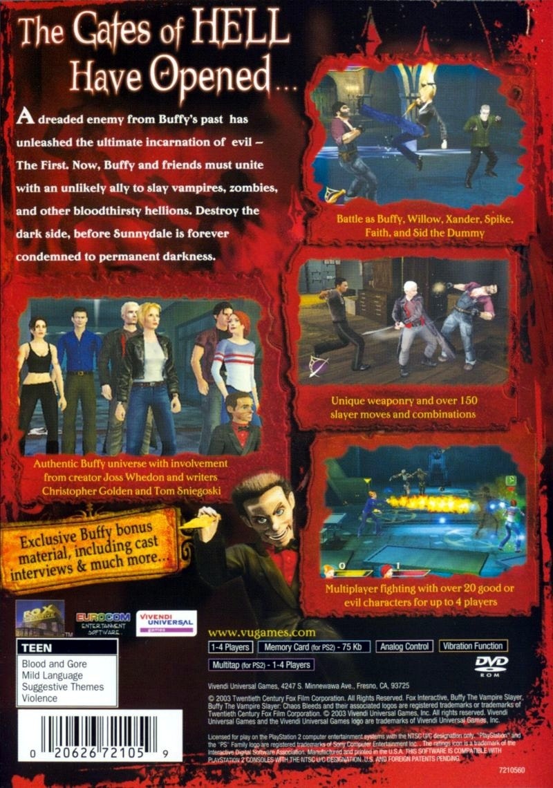 Capa do jogo Buffy the Vampire Slayer: Chaos Bleeds