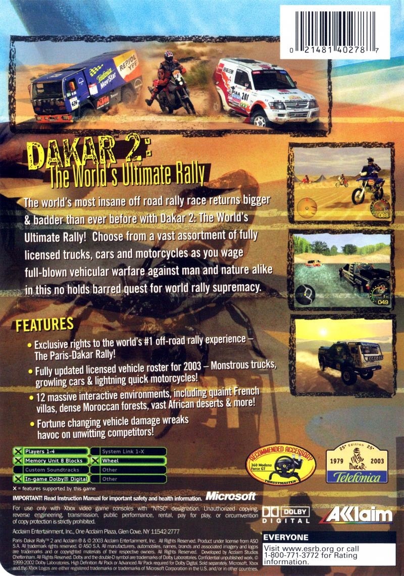 Capa do jogo Dakar 2: The Worlds Ultimate Rally