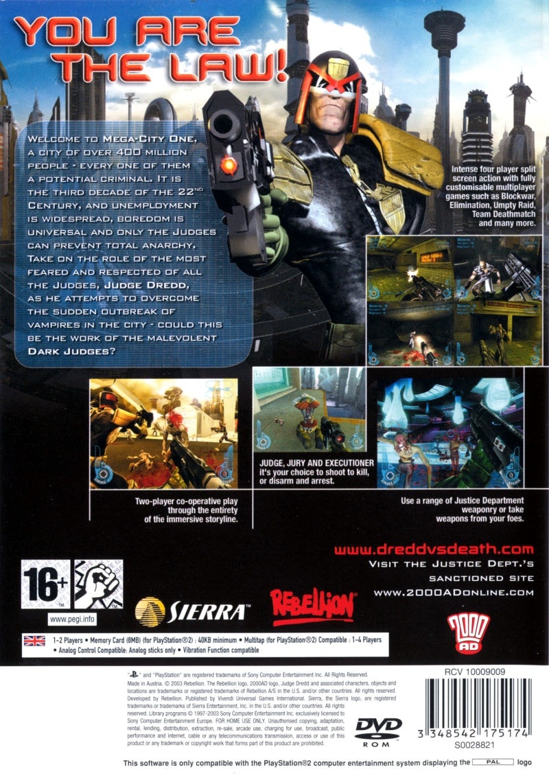 Capa do jogo Judge Dredd: Dredd vs Death