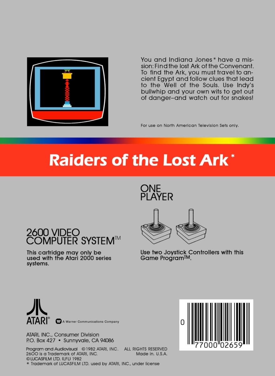 Capa do jogo Raiders of the Lost Ark