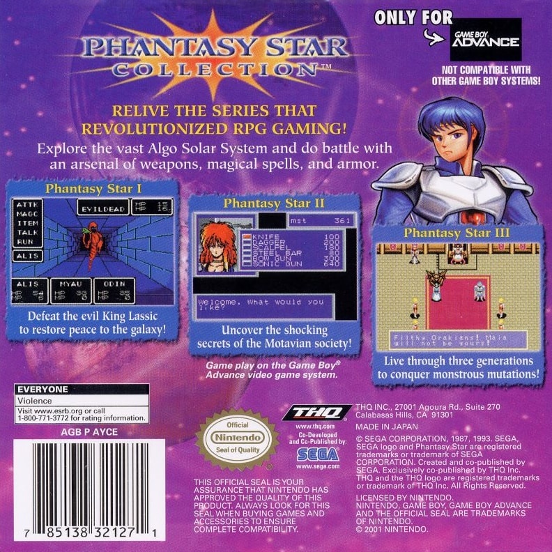 Capa do jogo Phantasy Star Collection