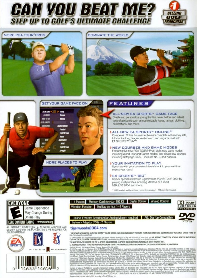 Capa do jogo Tiger Woods PGA Tour 2004