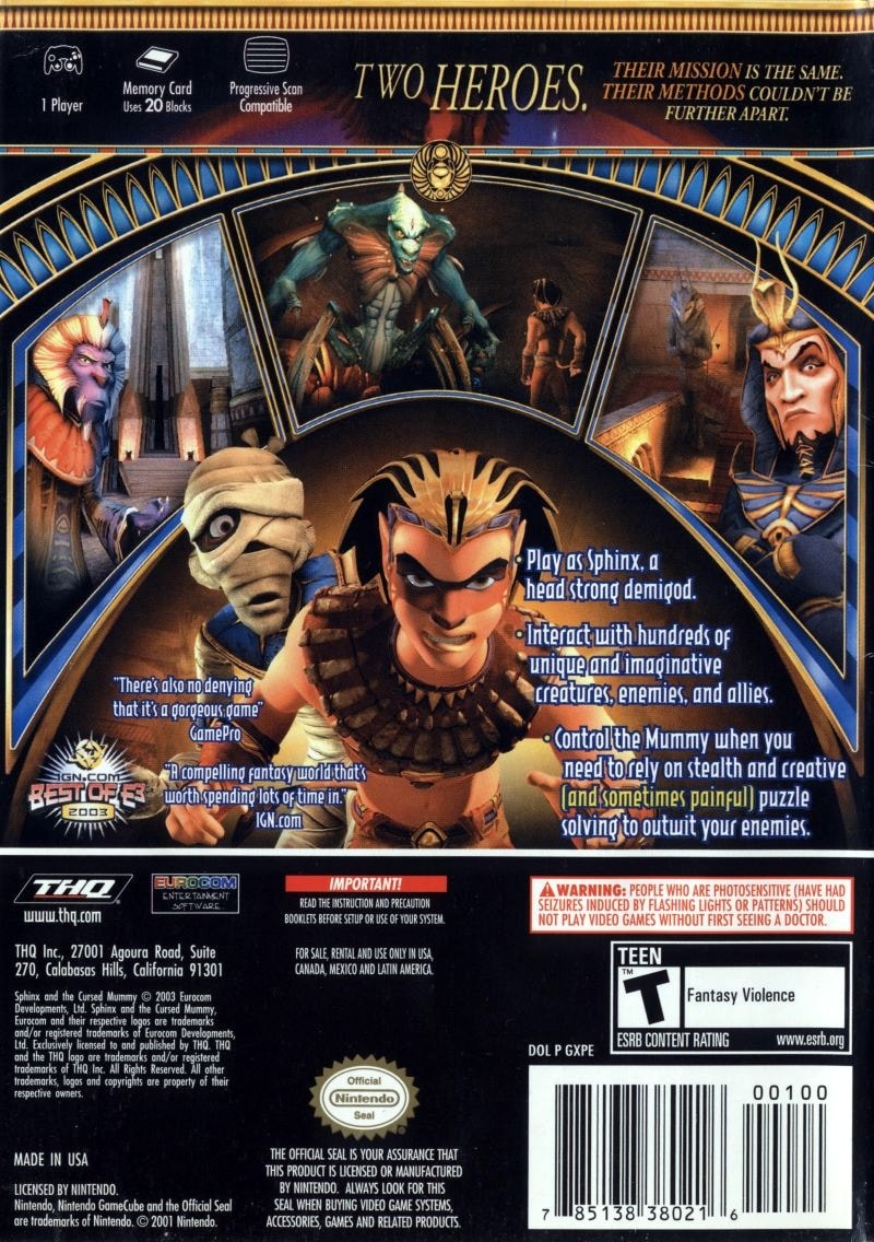 Capa do jogo Sphinx and the Cursed Mummy