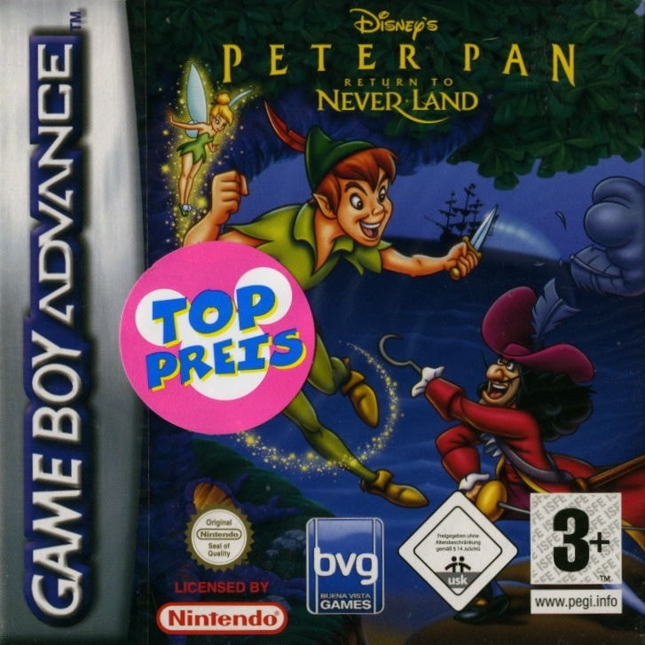 Capa do jogo Disneys Peter Pan: Return to Never Land
