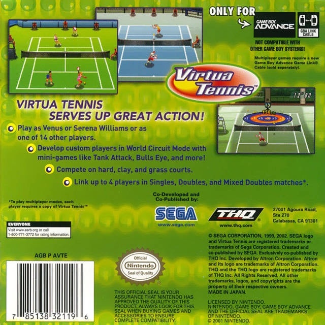 Capa do jogo Virtua Tennis