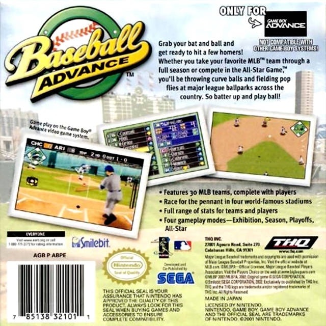 Capa do jogo Baseball Advance