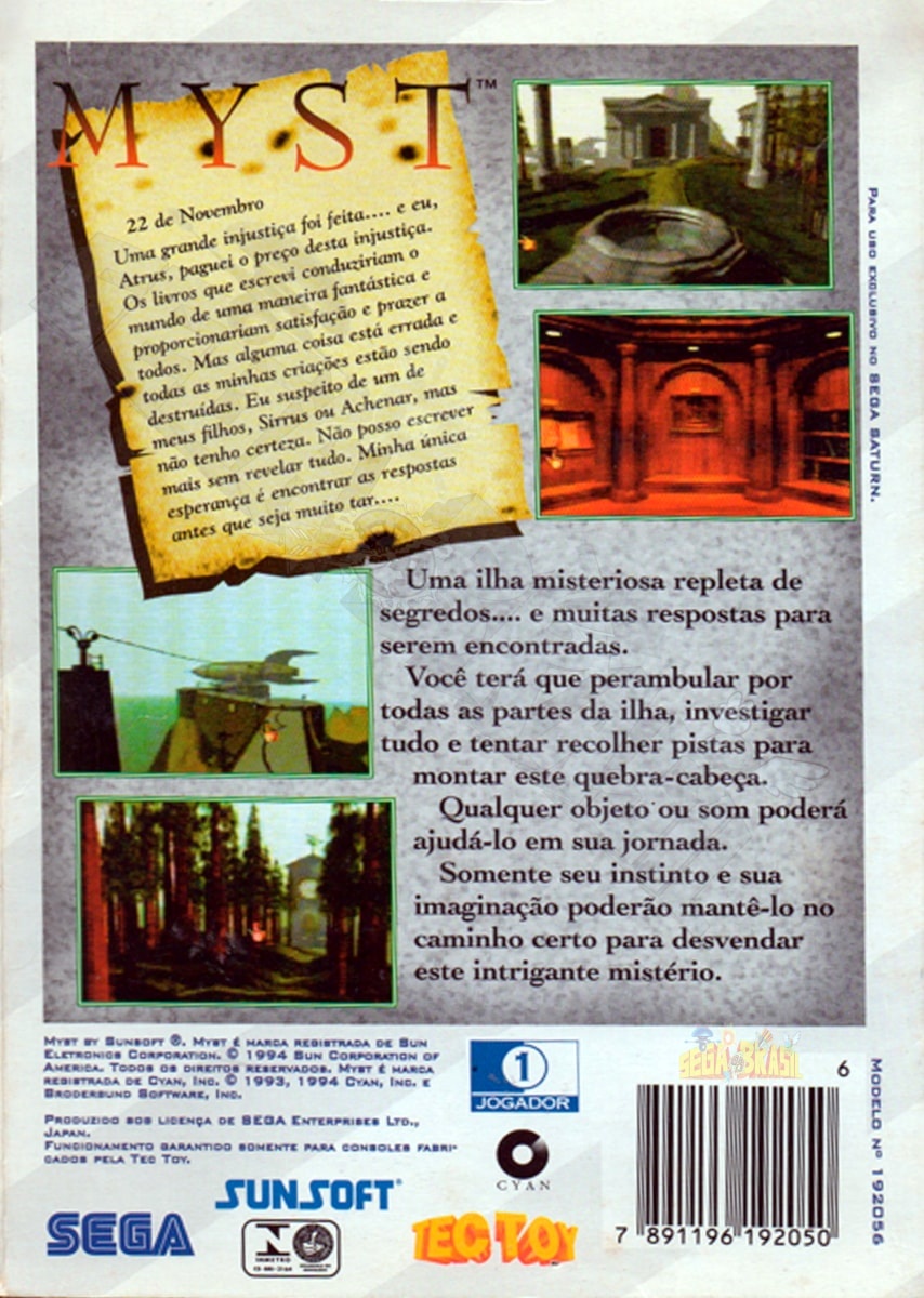 Capa do jogo Myst