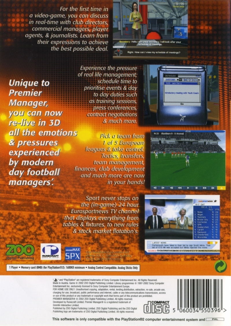 Capa do jogo Premier Manager: 2002/2003 Season