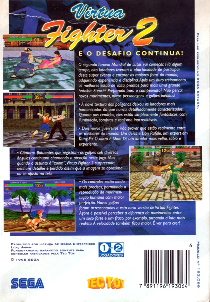 Capa do jogo Virtua Fighter 2