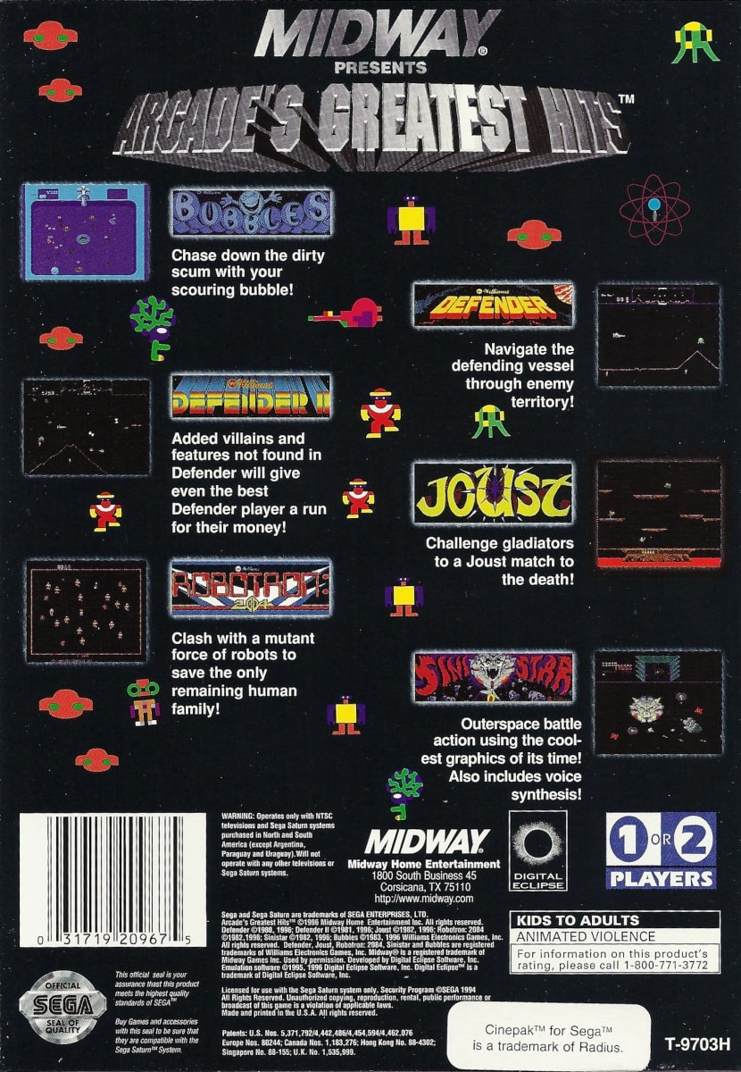 Capa do jogo Midway Presents Arcades Greatest Hits